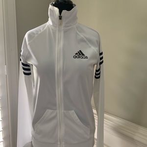 White adidas track jacket